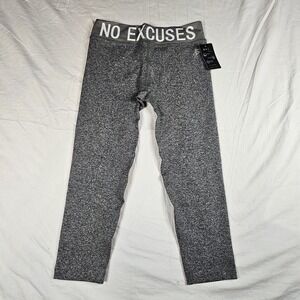 OtoS Active Leggings No Excuses Heather Gray Yoga Pants One Size NWT Gym Workout